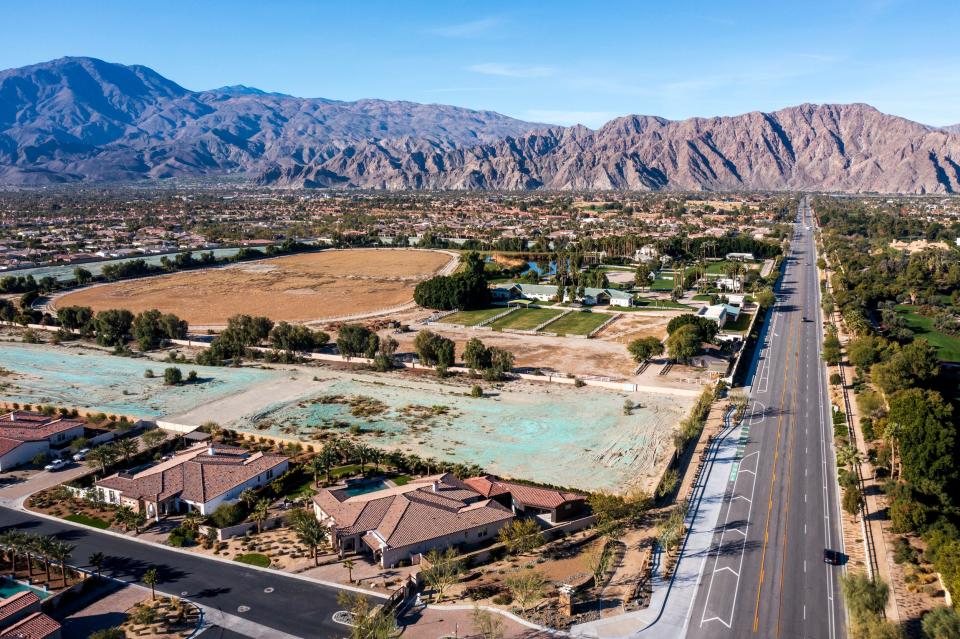 A developer wants to build 78 homes and operate them as short-term rentals as part of a 40-acre gated community on this La Quinta land known as The Estates at Griffin Lake.