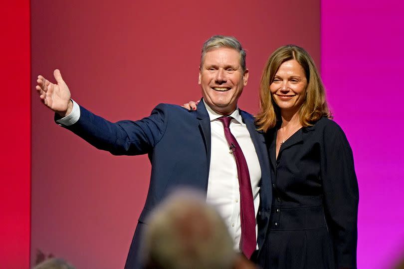 Labour party leader Sir Keir Starmer with his wife Victoria