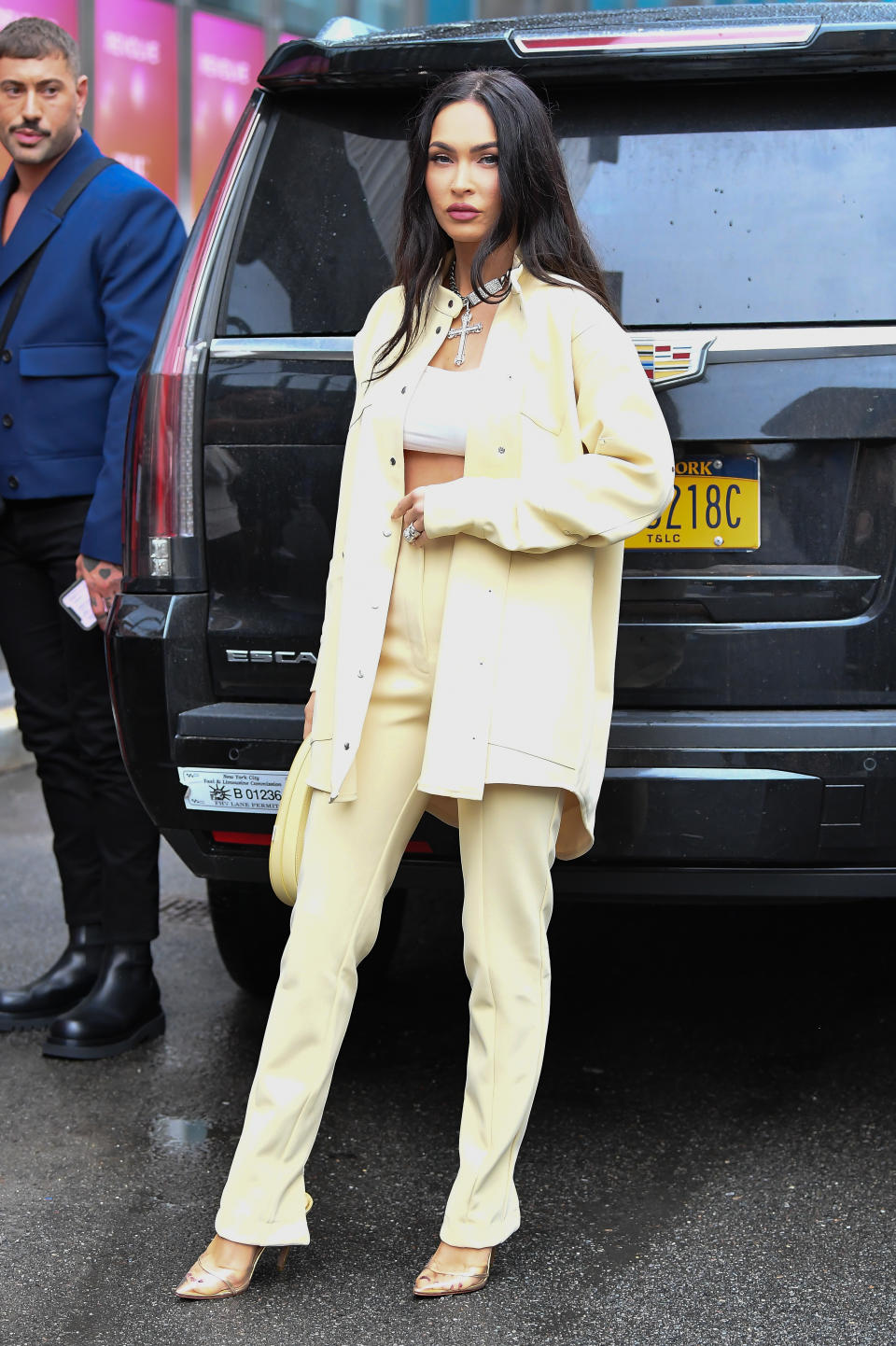 Megan Fox Proves the Power of Monochrome in a Yellow Shacket, Buttery ...