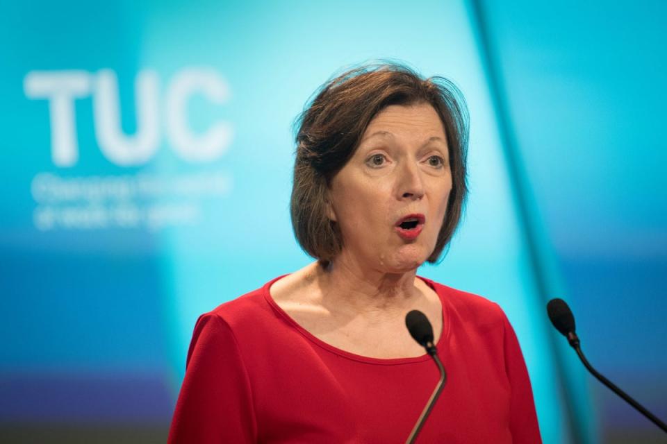 General secretary of the TUC Frances O’Grady (Stefan Rousseau/PA) (PA Wire)