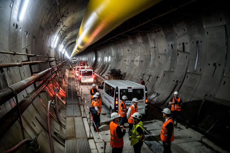 Construcción del túnel exploratorio en Saint Martin La Porte, Francia para el tren de alta velocidad que uniría Lyon con Turín, Italia.