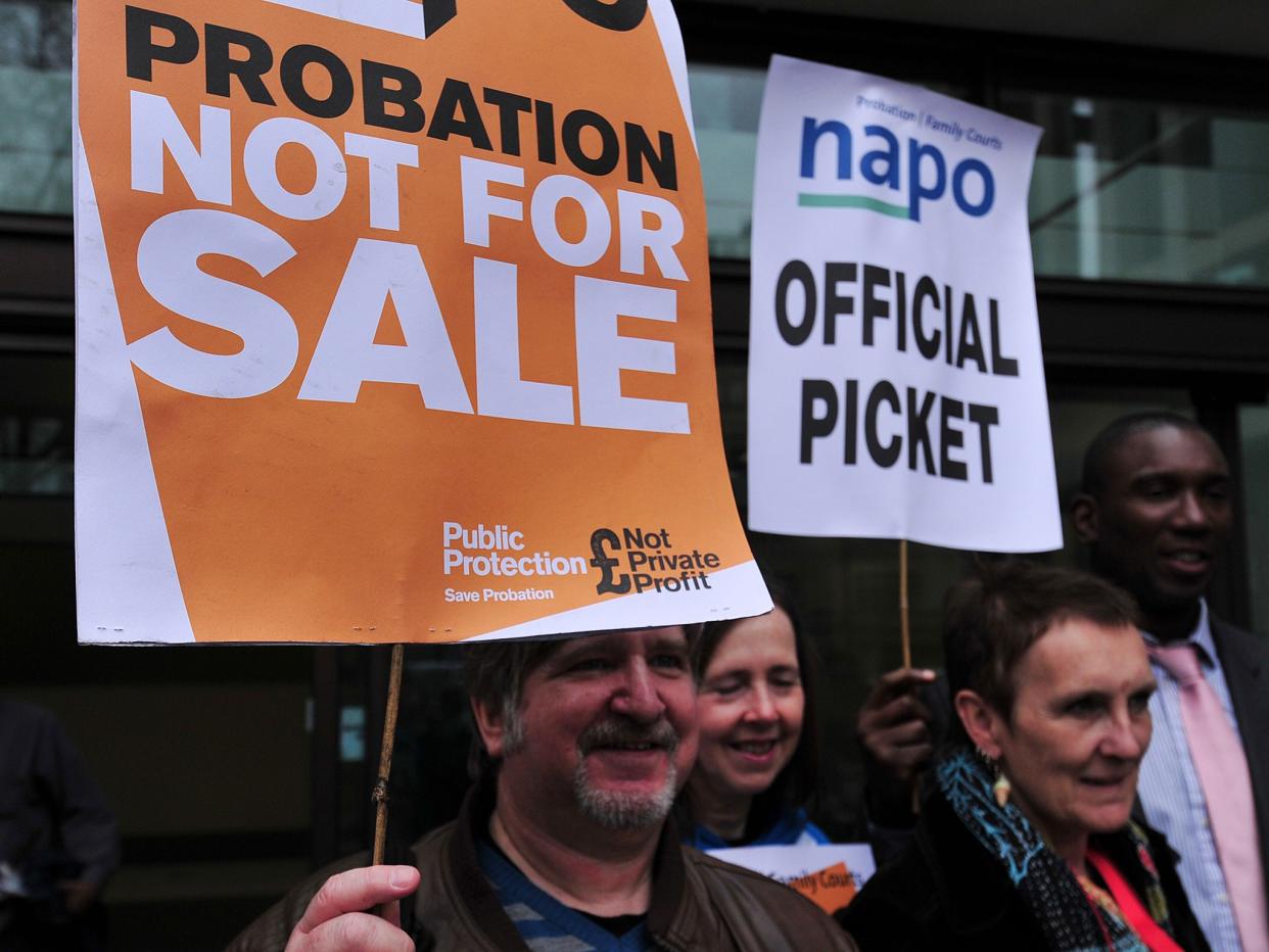 The probation service in England and Wales was part-privatised in a controversial programme started in 2014: Getty