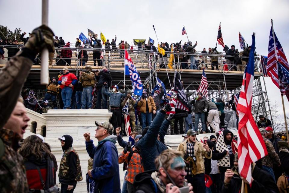 Pro-Trump supporters storm the US Capitol.