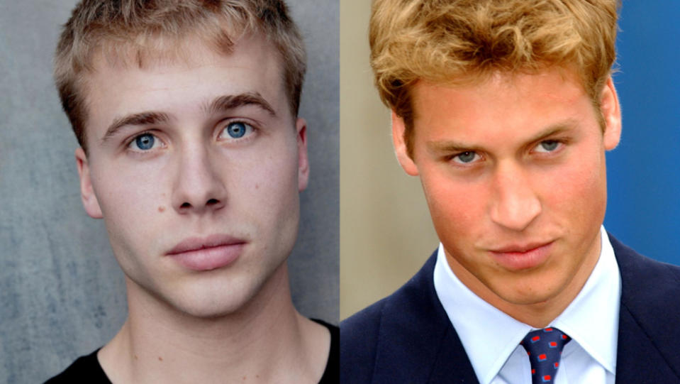 Left to right: Ed McVey, Prince William in 2001 aged 19