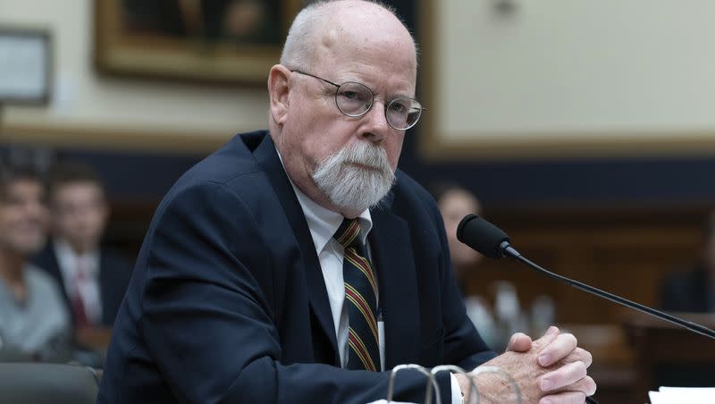 Special counsel John Durham testifies before the House Judiciary Committee, Wednesday, June 21, 2023, on Capitol Hill in Washington. Durham recently completed his report on the FBI’s investigation of Trump’s 2016 campaign.