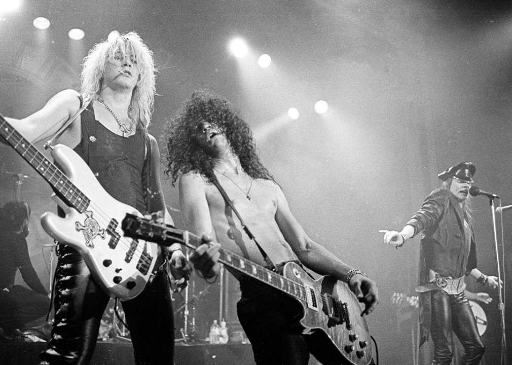 Guns ’n’ Roses perform in concert.