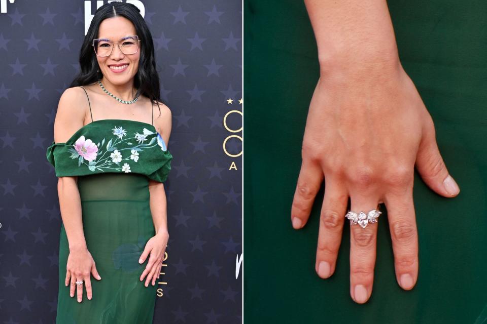 <p>Axelle/Bauer-Griffin/FilmMagic; Taylor Hill/FilmMagic</p> Ali Wong wears Jared Atelier diamonds to the 2024 Critics Choice Awards