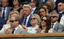 Britain Tennis - Wimbledon - All England Lawn Tennis & Croquet Club, Wimbledon, England - 10/7/16 Britain's Prince William and Kate, Duchess of Cambridge in the royal box on centre court REUTERS/Andrew Couldridge