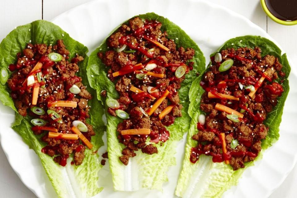 Sweet 'n Spicy Pork Lettuce Wraps