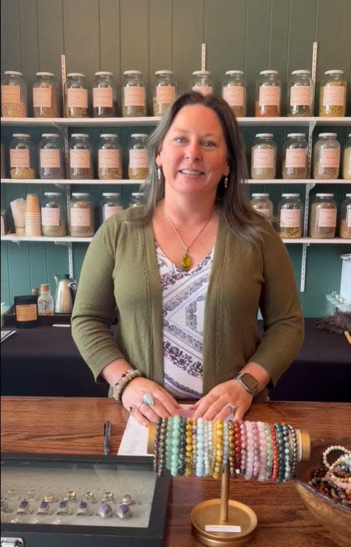 Brandy Werner, owner of Willow Moon Apothecary in Indianola, is the president of the Indianola Downtown Merchants association. June, 2022.