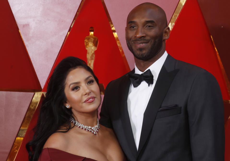 Vanessa Bryant says her mother's lawsuit is "absurd" and that late husband Kobe Bryant would be disappointed by her "lack of empathy." Here are the Bryants at the 2018 Oscars. 