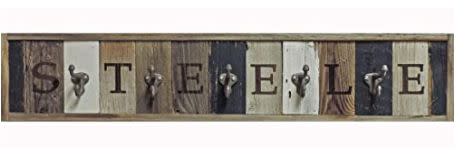 This Utah-based Amazon Handmade shop specializes in reclaimed barn wood art. Find this <a href="https://amzn.to/31uncxW" target="_blank" rel="noopener noreferrer">personalized wooden coat rack with metal hooks</a> for $60.