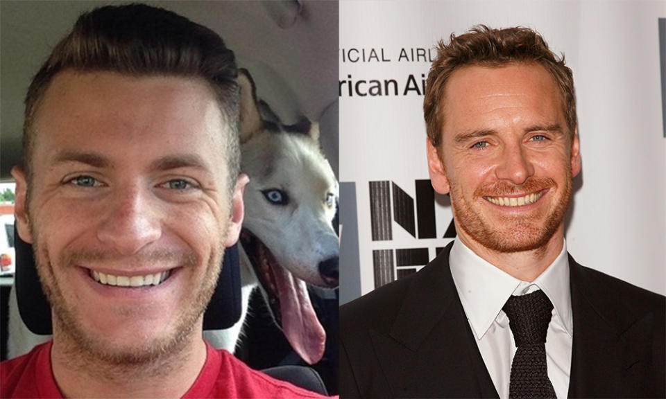 Same amazing smile, scruffy facial hair, and dreamy eyes. Swoon.