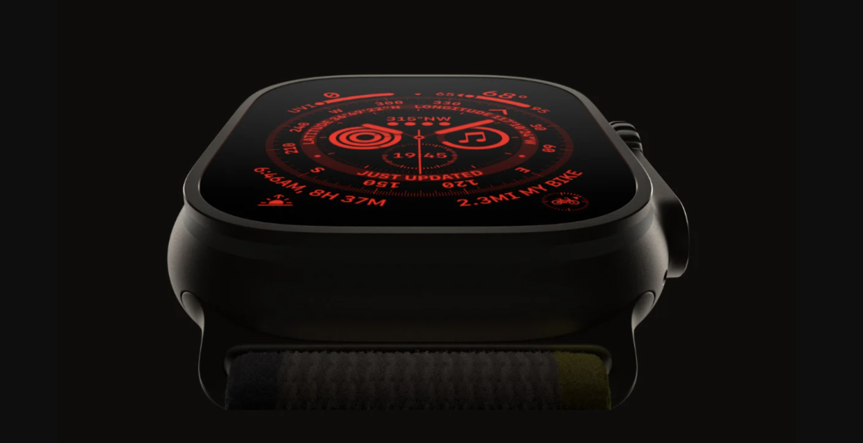  an image of night mode on the Apple Watch Ultra 