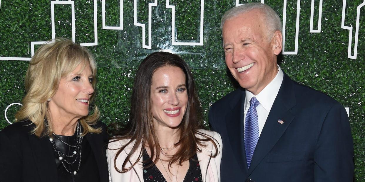President-elect Joe Biden with his wife, Dr. Jill Biden, and daughter, Ashley Biden, in 2017.