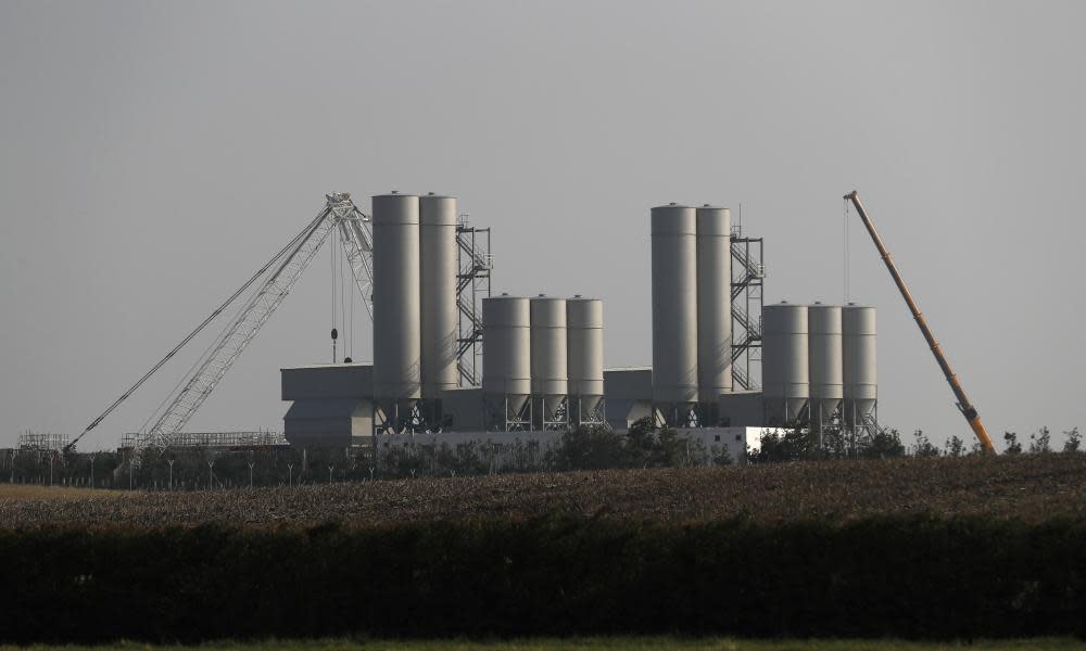 The Hinkley Point C nuclear power station site near near Bridgwater.