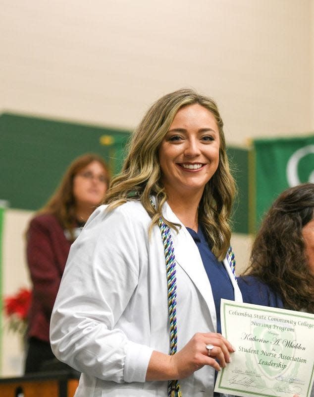 Colorado native Katie Whiddon graduated with an Associate of Applied Science degree in nursing. Whiddon is president of the Student Nurses Association, received the Student Nurse Association Leadership award and was the elected class representative four semesters in a row. In addition, she is the first Columbia State student to be accepted into the National Student Nursing Association Leadership University Honor Society. She plans to begin working at Maury Regional Medical Center as an emergency room nurse, with plans to obtain her bachelor’s degree in nursing. “Columbia State has been my home away from home for many years now,” Whiddon said. “I have learned so much during my time here while making many close friendships, having fun and preparing for my future. I am excited to be moving on to the next chapter of my life with all the experiences I have made here.”