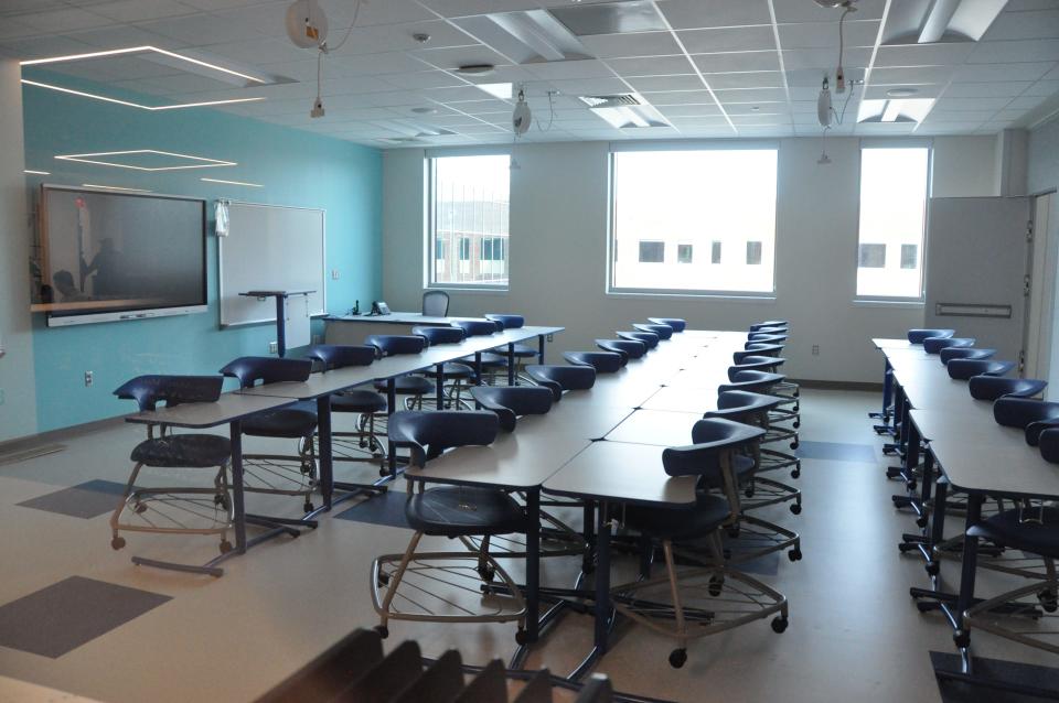 One of the classrooms in the Dover Middle School campus.