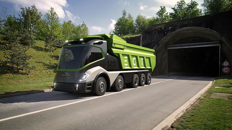 The 10×4, 70-ton tipper with 10 hours of autonomy. - Credit: Gaussin