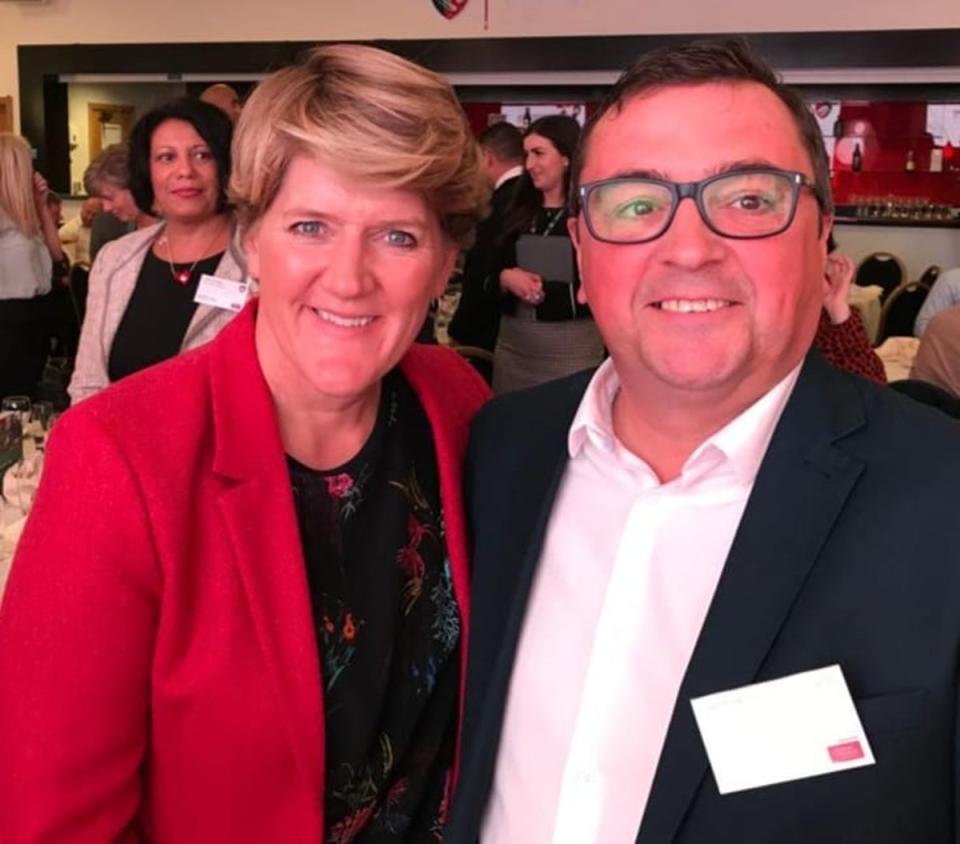 Tributes have been paid to Mr Price, pictured here with sports presenter Claire Balding (Facebook)