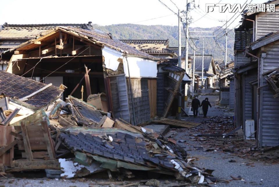 日本石川縣能登半島地震，死亡人數已增加到126人。（圖／美聯社）