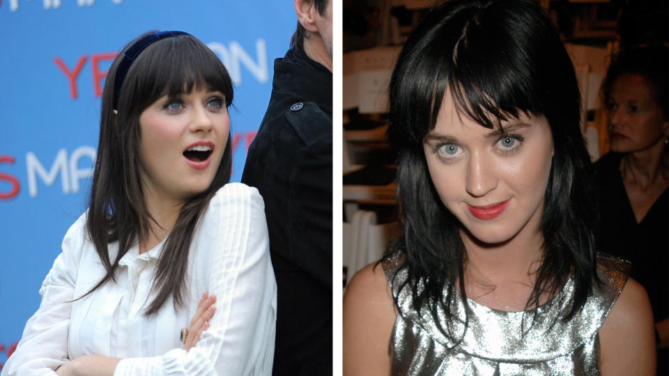 Famous Doppelgangers: Katy Perry and Zooey Deschanel (Getty/AP)