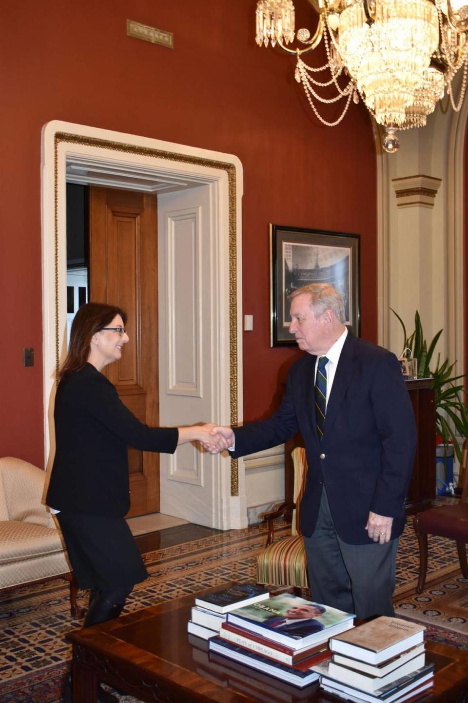 U.S. Sen. Dick Durbin, D-Illinois, met privately with CDC Director Dr. Mandy Cohen on Jan. 25, 2024. Health concerns in Cahokia Heights were among the topics they discussed.