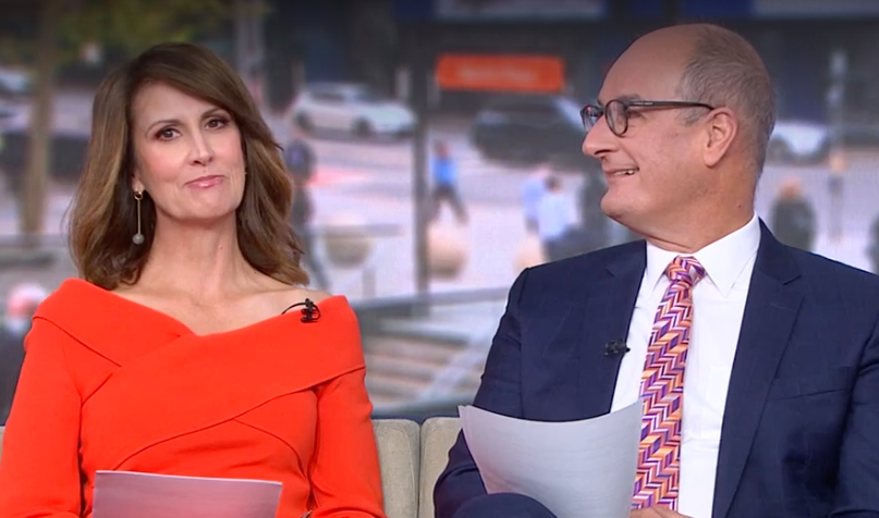 Natalie Barr and David Koch on Sunrise. 