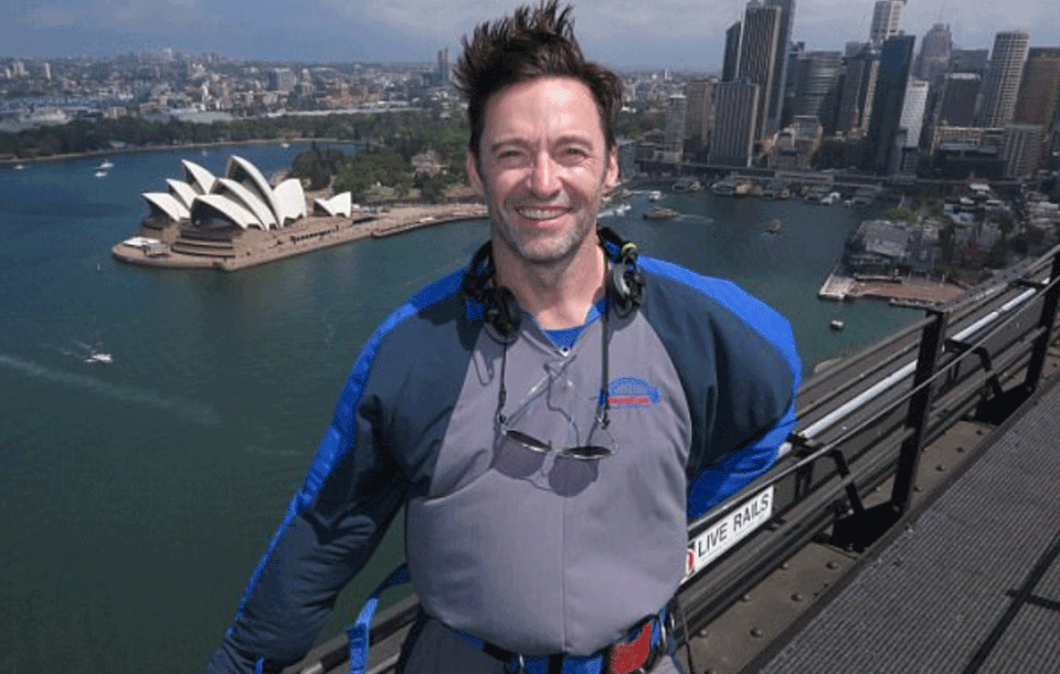 They enjoyed beautiful Sydney weather during his bridge climb. Source: BridgeClimb