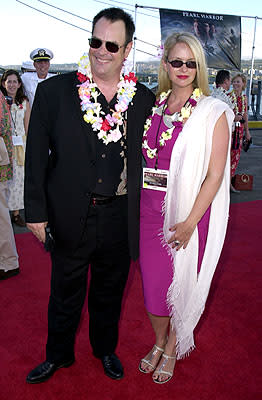 Dan Aykroyd and Donna Dixon aboard the USS John C. Stennis at the Honolulu, Hawaii premiere of Touchstone Pictures' Pearl Harbor