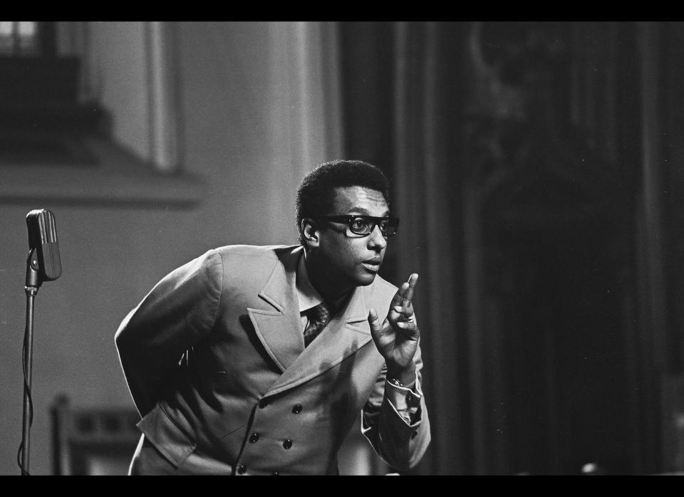 Trinidadian-American Civil Rights activist Stokely Carmichael (later known as Kwame Toure, 1941 - 1998) at City College of New York, New York, Dec. 3, 1968 (David Fenton, Getty Images)