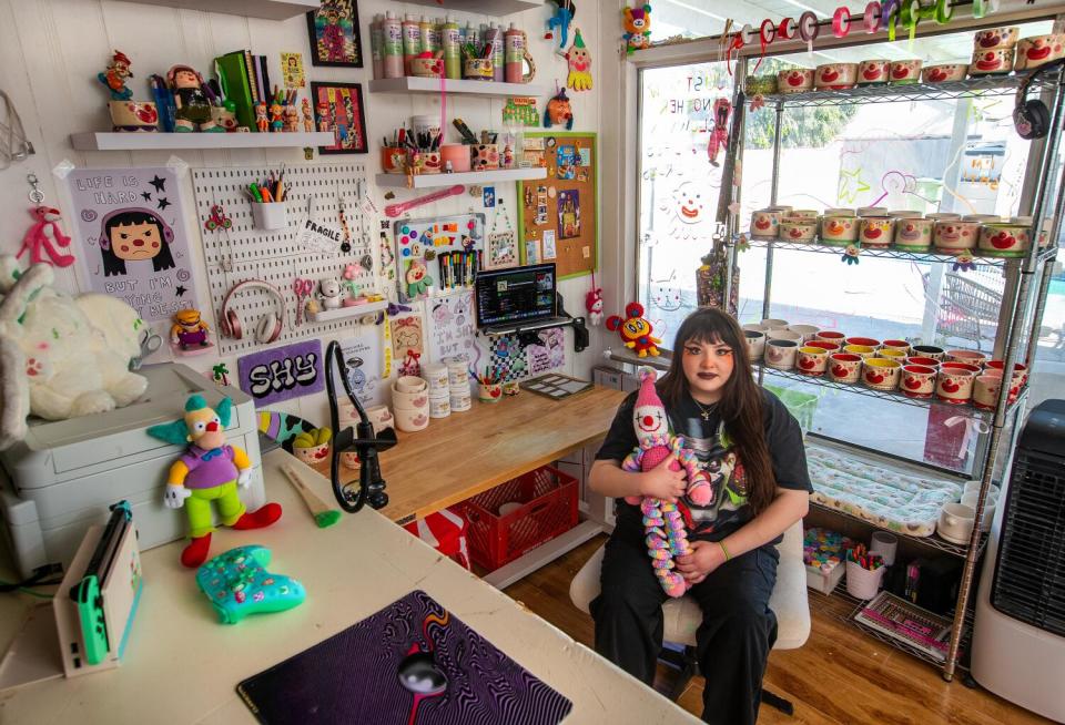 Yousefi in her home studio.