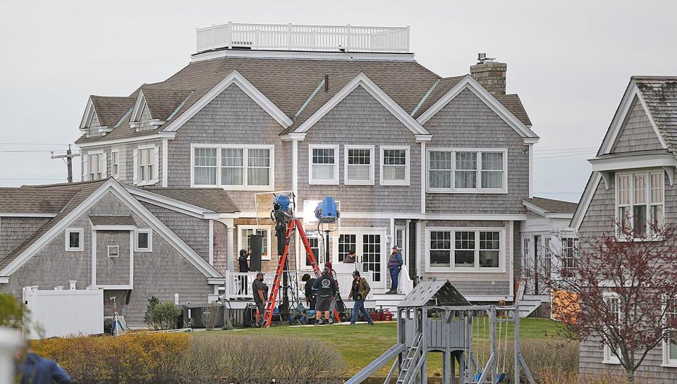 Filming for the film "Finestkind" continues at a home on Edward Foster Road in Scituate on Monday, May 2, 2022.