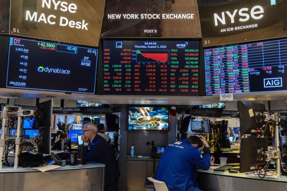 Traders at⁢ the‍ New York Stock Exchange