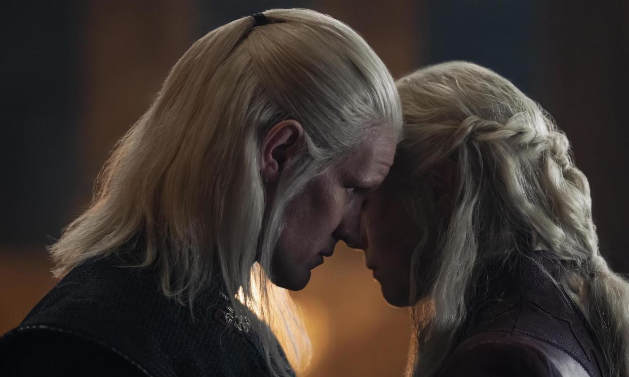 <span>'Nastier, colder, more clawingly ruthless’: Matt Smith and Emma D’Arcy in House of the Dragon.</span><span>Photograph: HBO/2023 Home Box Office Inc</span>