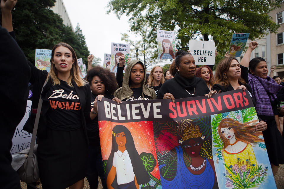 Burke marches to the Supreme Court as part of a series of protests against Kavanaugh’s nomination on Sept. 24, 2018.<span class="copyright">Brooke Saias</span>
