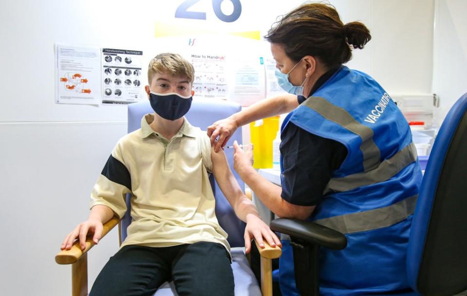 The NHS is rolling out Covid boosters to clinically at-risk 12 to 15-year-olds (Damien Storan/PA) (PA Wire)