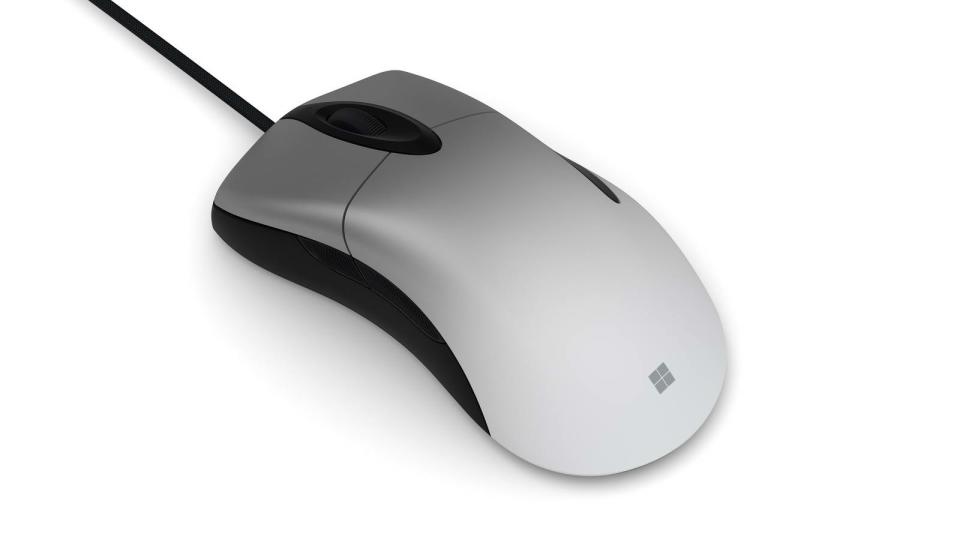 微軟新上市微軟閃靈鯊專業版遊戲滑鼠銀珀款