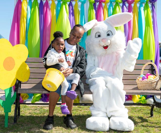 Kids scared of the Easter Bunny? Well, look at him!