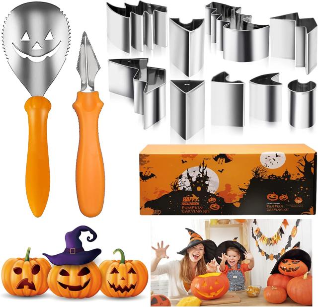 Pumpkin Glove Scraper Cleaning & Carving Kit - Adult & Kid