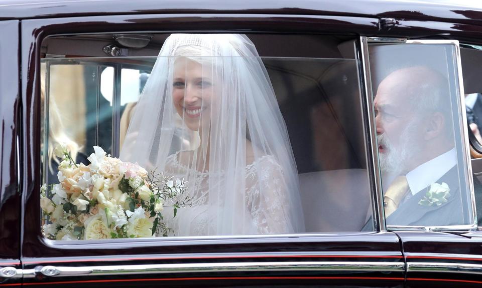 New father Prince Harry joins the Queen to celebrate Lady Gabriella Windsor's wedding