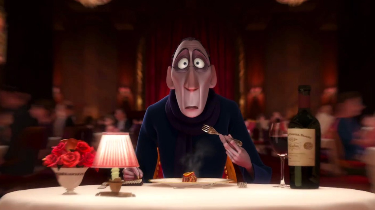 El crítico Anton Ego prueba, en 'Ratatouille', el plato del mismo nombre que le transporta a su infancia. Pixar