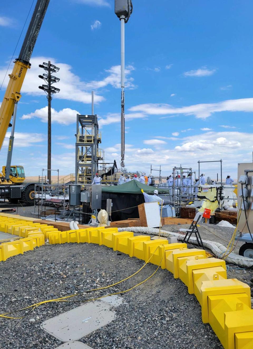 Hanford site underground Tank AX-101 has been emptied of radioactive waste. Two groups of tanks, called tank farms, now have been emptied of waste.