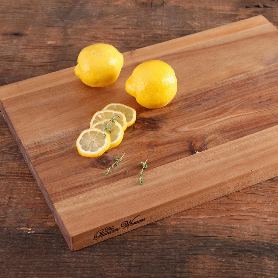 2) The Pioneer Woman Cowboy Rustic Cutting Board