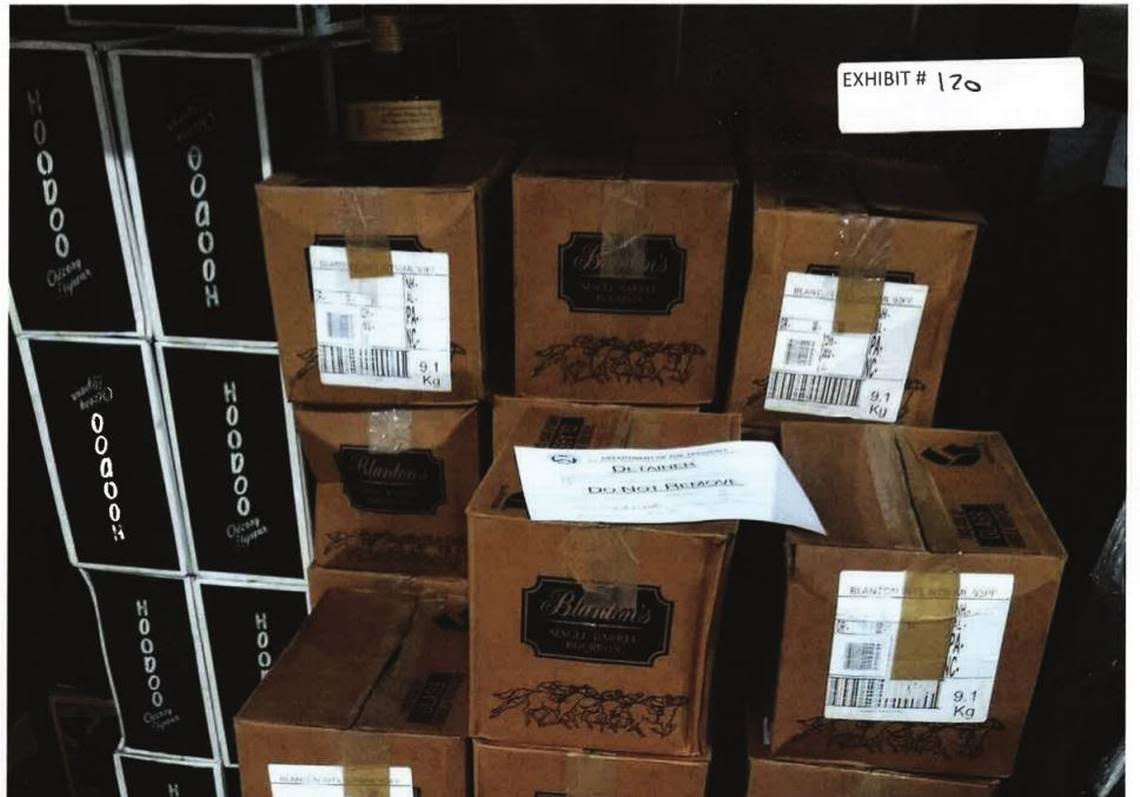 When investigators raided the Justins’ House of Bourbon warehouse in Washington, D.C., they “voluntarily detained” hundreds of bottles of Blanton’s and other bourbon pending further investigation.