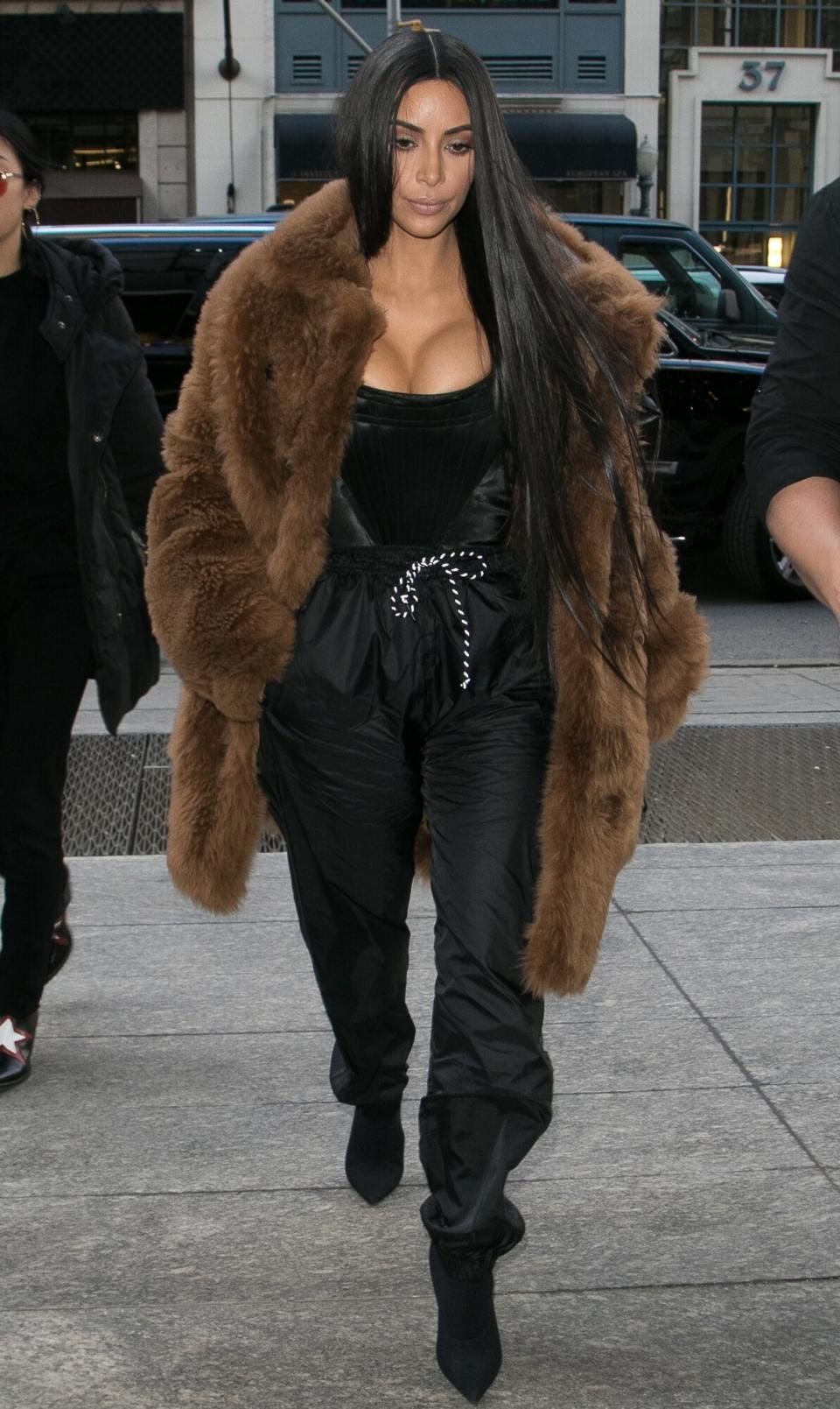 Kim Kardashian West is seen on February 16, 2017 in New York City
