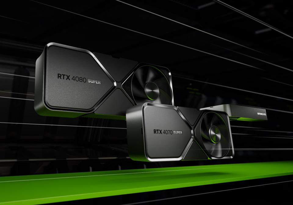 Nvidia is marketing its new RTX 40 Super line of graphics cards as AI powerhouses. (Image: Nvidia)