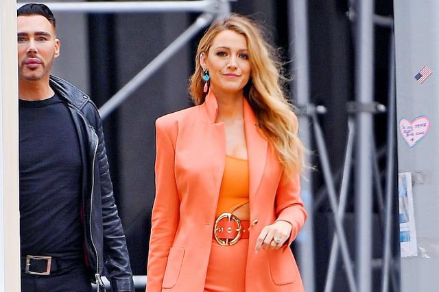 Blake Lively Wore Sergio Hudson Out In New York City