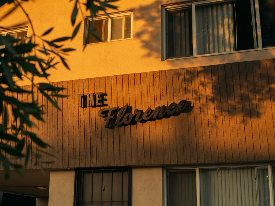 Apartment building sign that reads "The Florence."