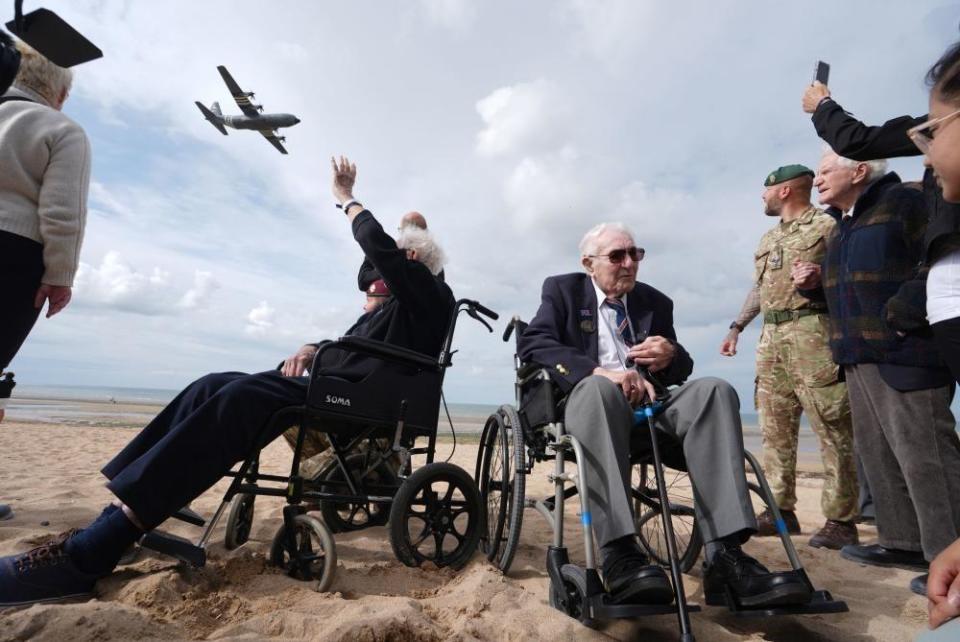  Veterans John Life, and Donald Jones return to Sword Beach in Normandy, France